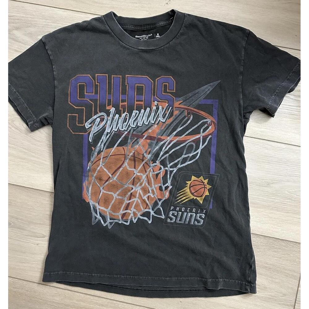 Abercrombie And Fitch Phoenix Suns Graphic T Shirt Rare Size M Faded Black